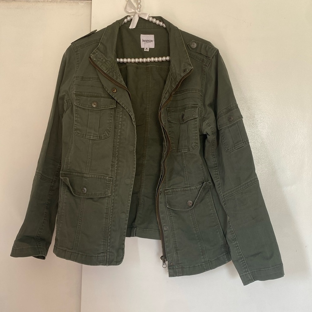 kensie military green jacket